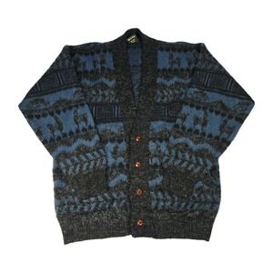 Vintage Tejidos Ruminahui Sweater Adult L WOOL Cardigan Aztec Alpaca Llama‎